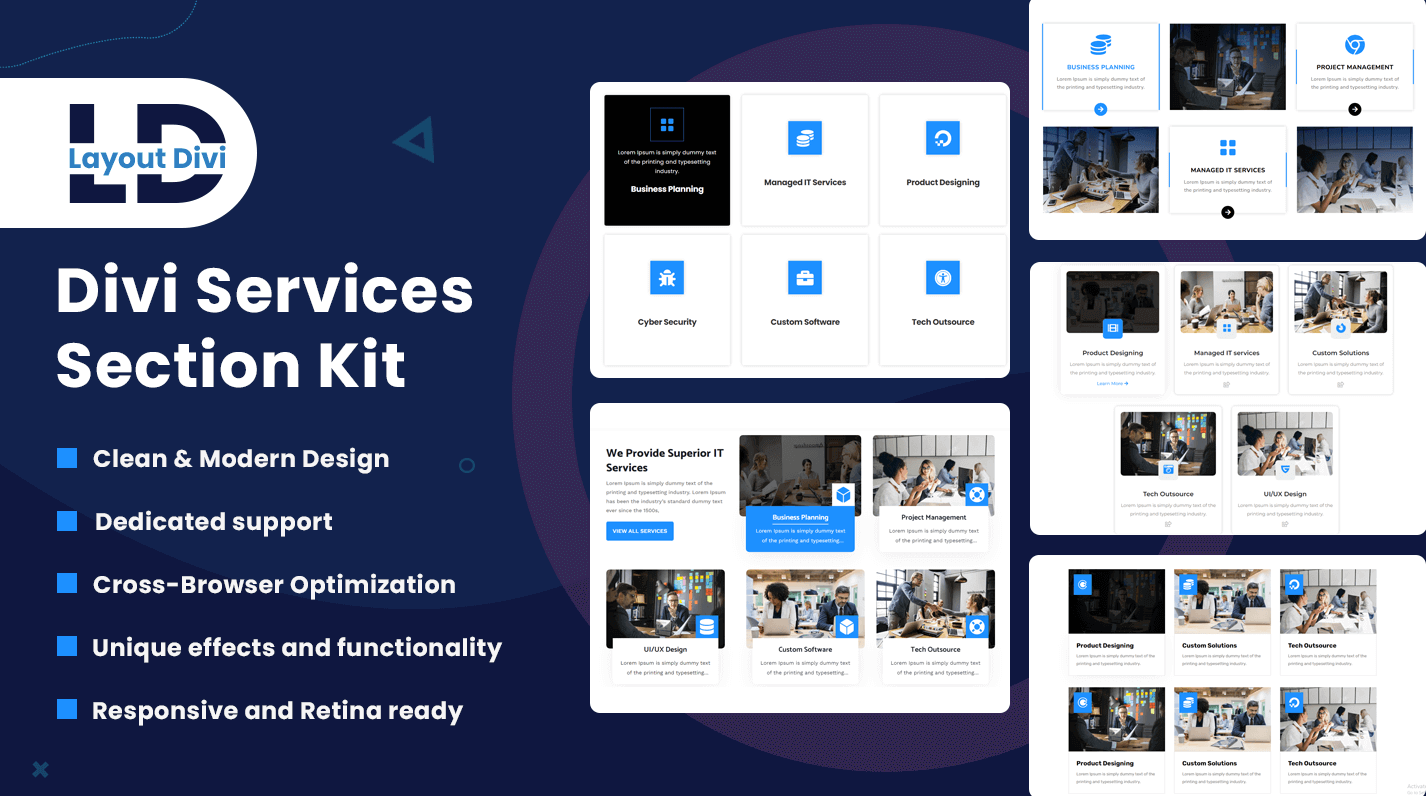 divi services section kit
