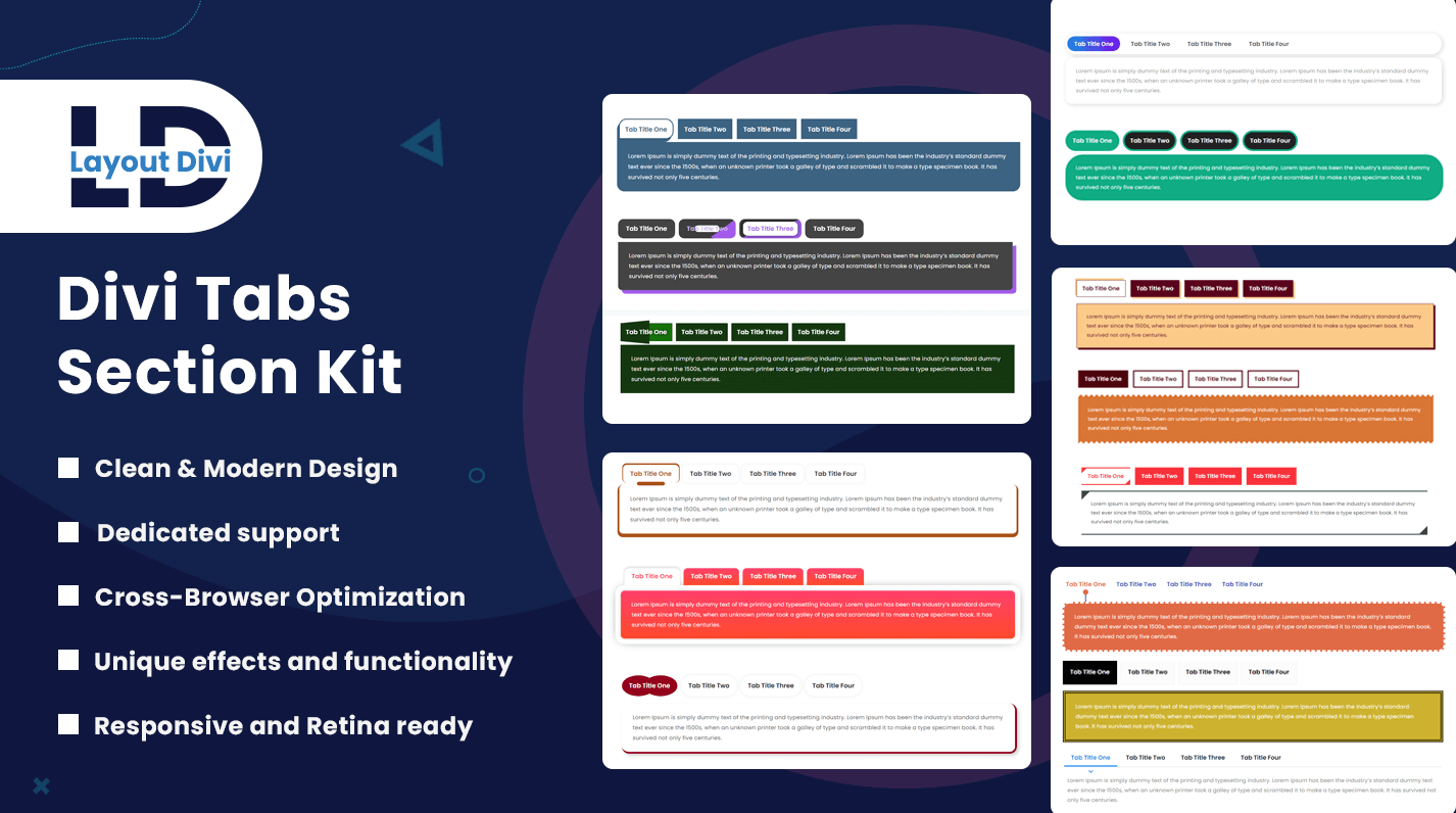 divi tabs module section kit