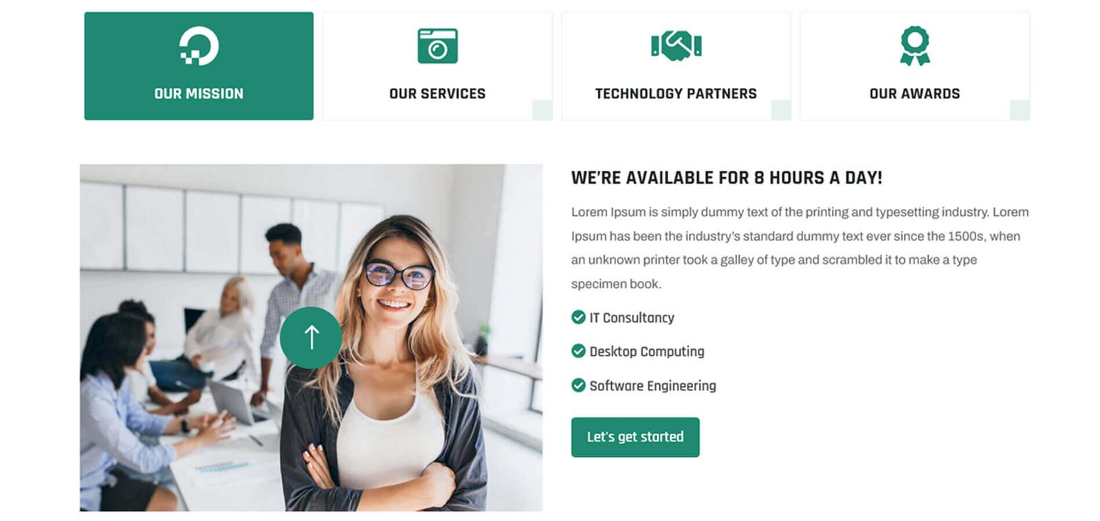 Advanced Tabs Horizontal Divi Section 1