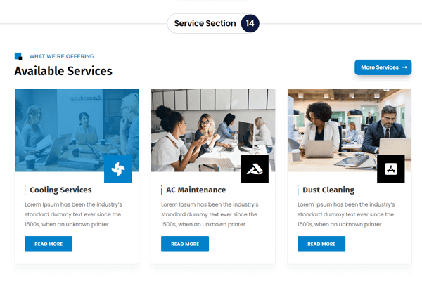 Divi Service Section 14