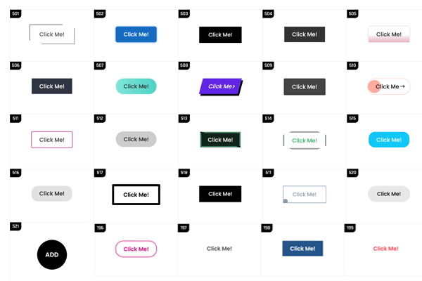 divi button design 501 to 600