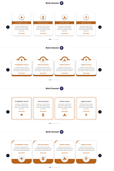 Divi Blurb Module Carousel Left Image