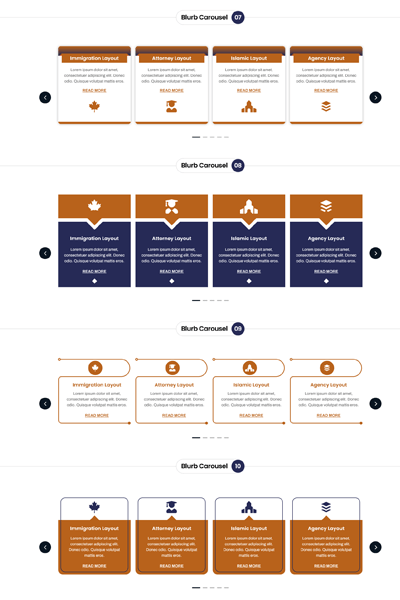 Divi Blurb Module Carousel Right Image