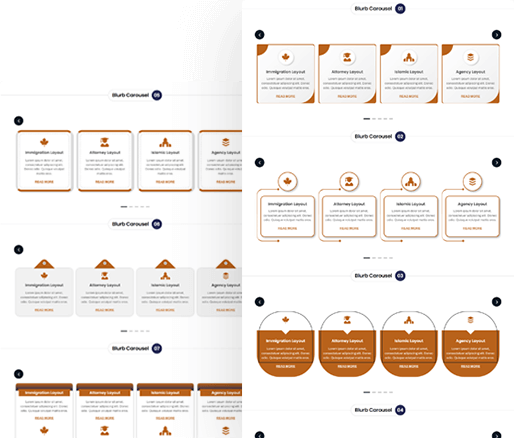 Divi Blurb Module Carousel Section 01-10