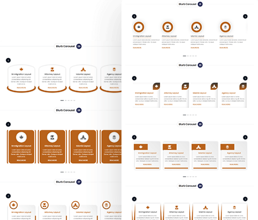 Divi Blurb Module Carousel Section 21-30