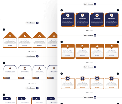Divi Blurb Module Carousel Section 41-50