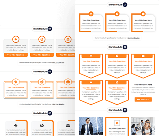 Divi Blurb Module Design Section 01 To 10
