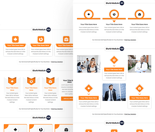 Divi Blurb Module Design Section 101 To 110
