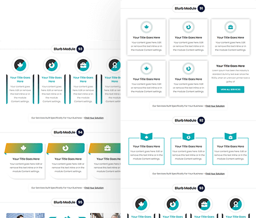 Divi Blurb Module Design Section 91 To 100