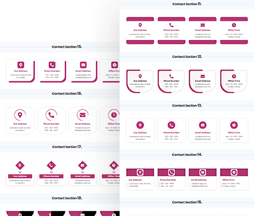 Divi Contact Info Section 11 To 20