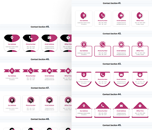 Divi Contact Info Section 41 To 50