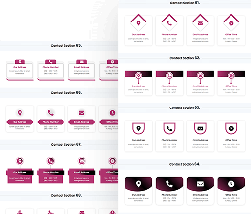 Divi Contact Info Section 61 To 70