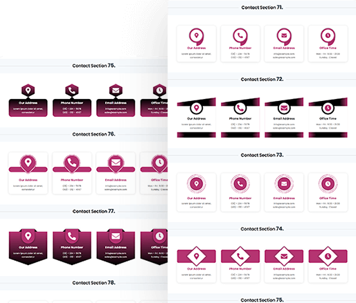 Divi Contact Info Section 71 To 80