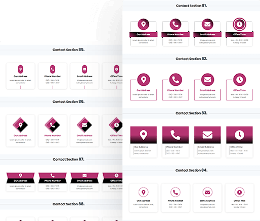 Divi Contact Info Section 81 To 90
