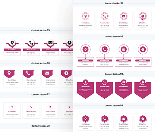 Divi Contact Info Section 91 To 100