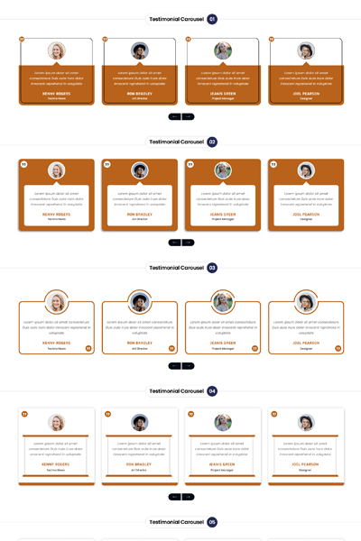 Divi Testimonial Module Carousel Section Pack-Center