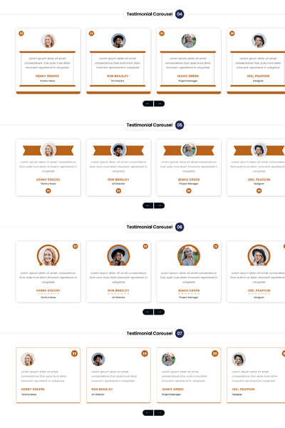 Divi Testimonial Module Carousel Section Pack-Left