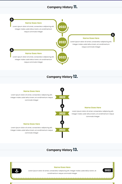 Divi Timeline Layout Center image