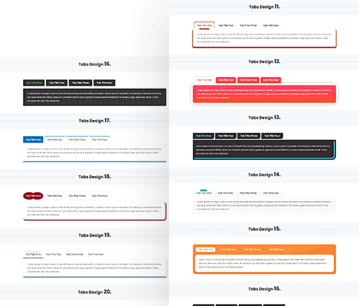 Divi Tabs Module Design 11 To 20