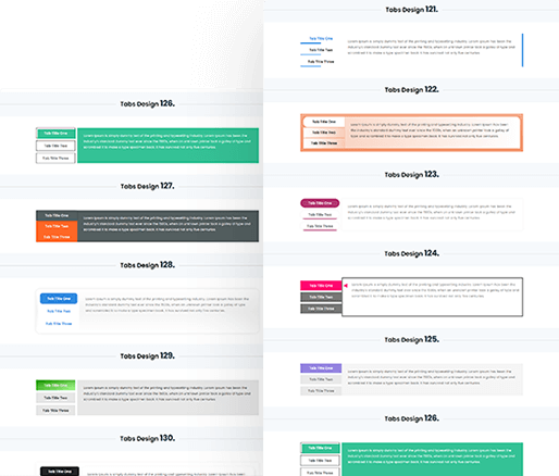 Divi Tabs Module Design 121 To 130