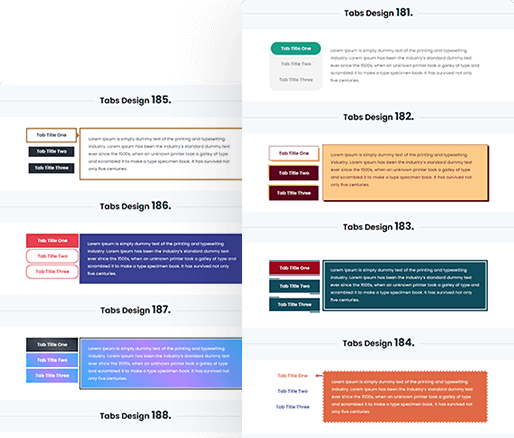 Divi Tabs Module Design 181 To 190