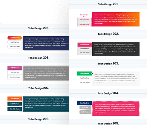 Divi Tabs Module Design 201 To 210