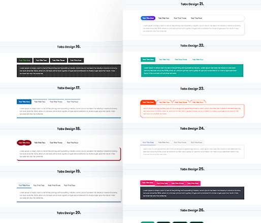 Divi Tabs Module Design 21 To 30