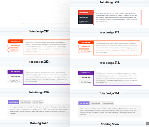 Divi Tabs Module Design 211 To 220