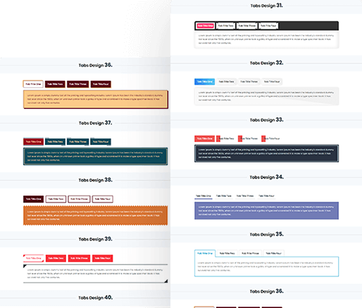 Divi Tabs Module Design 31 To 40