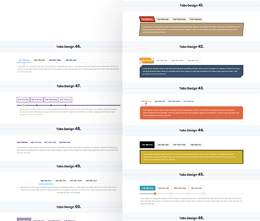 Divi Tabs Module Design 41 To 50