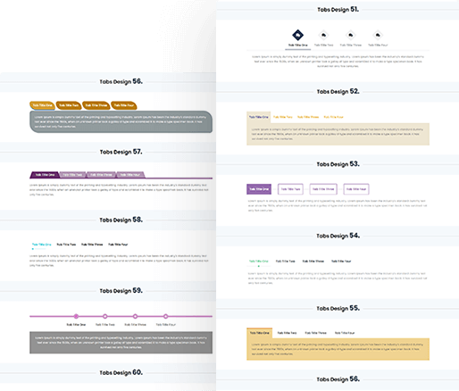 Divi Tabs Module Design 51 To 60