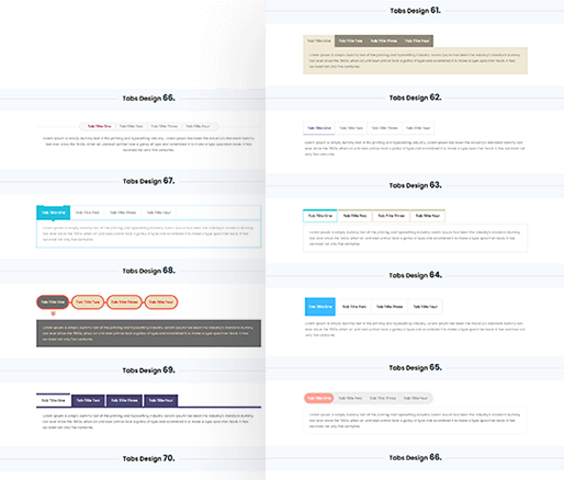 Divi Tabs Module Design 61 To 70
