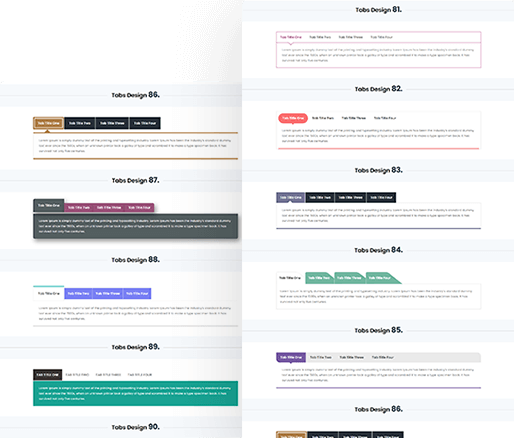 Divi Tabs Module Design 81 To 90