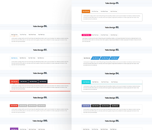 Divi Tabs Module Design 91 To 100