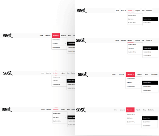 Divi Menu Module Design Layouts 11 To 20