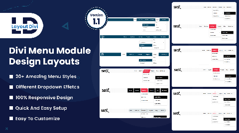 Divi Menu Module Design Layouts