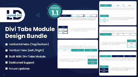 Divi Tabs Module Design Bundle