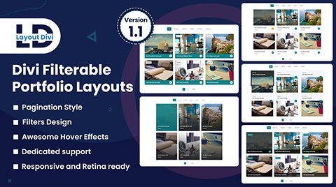 Ultimate Divi Filterable Portfolio Module Bundle