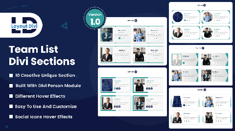 Ultimate Team List Divi Sections Bundle
