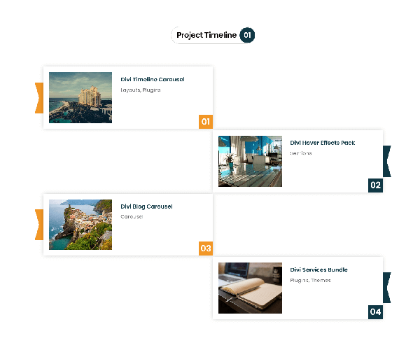 Divi Projects Timeline Layout 1