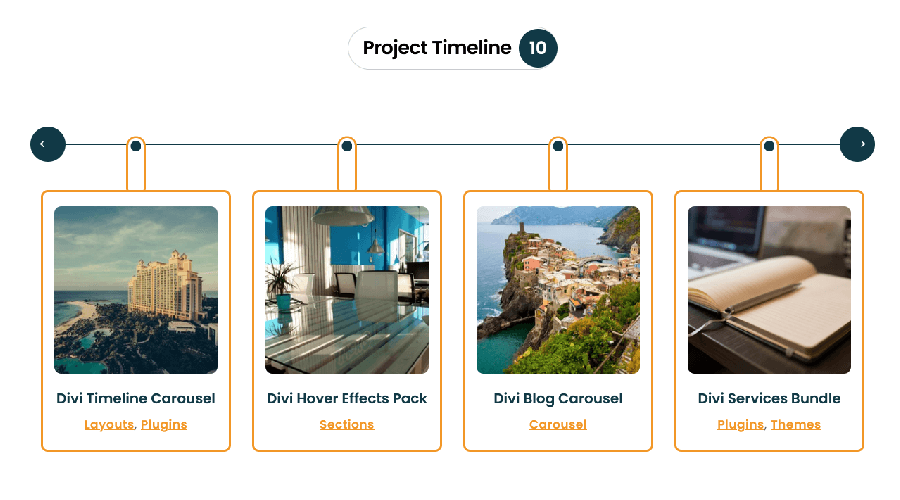 Divi Projects Timeline Layout 2