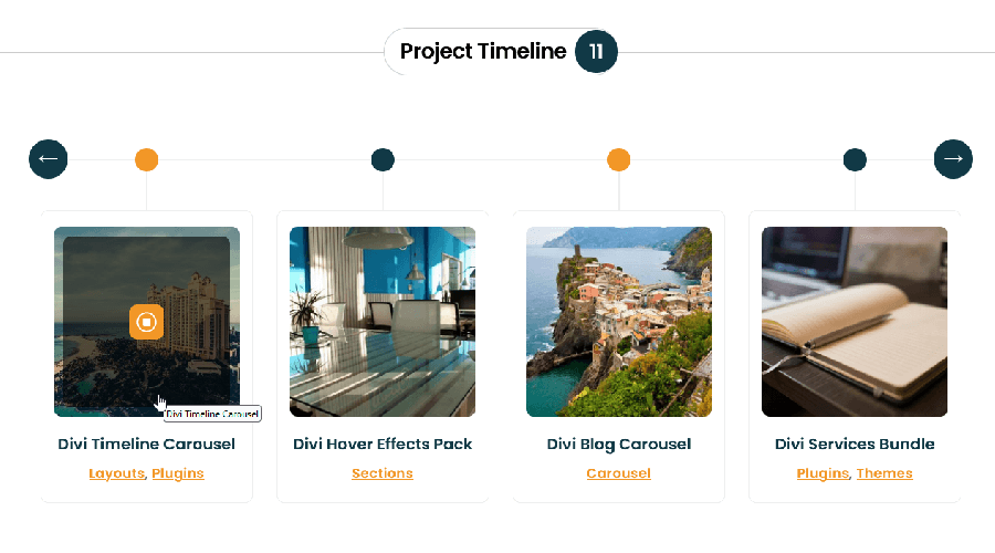 Divi Projects Timeline Layout 11