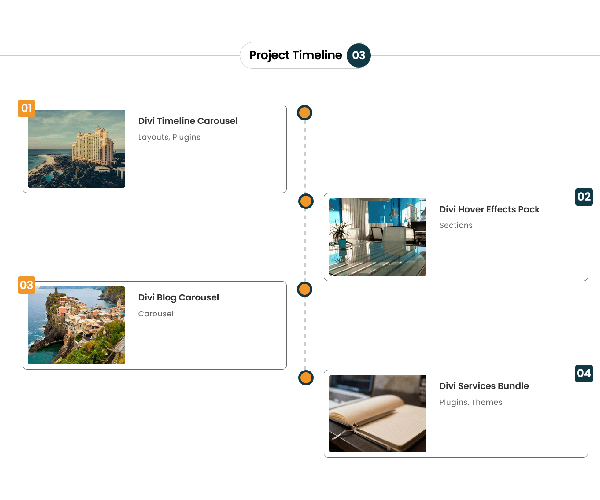 Divi Projects Timeline Layout 3