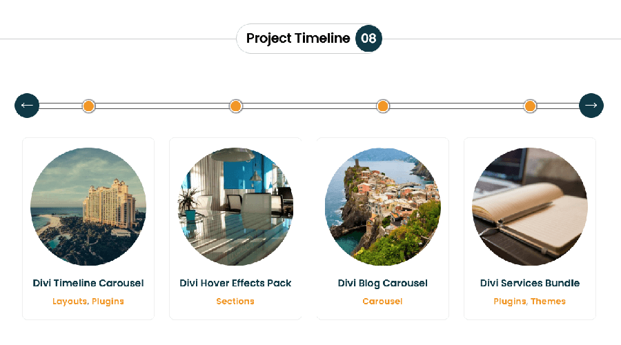 Divi Blog Posts Timeline Layout 7