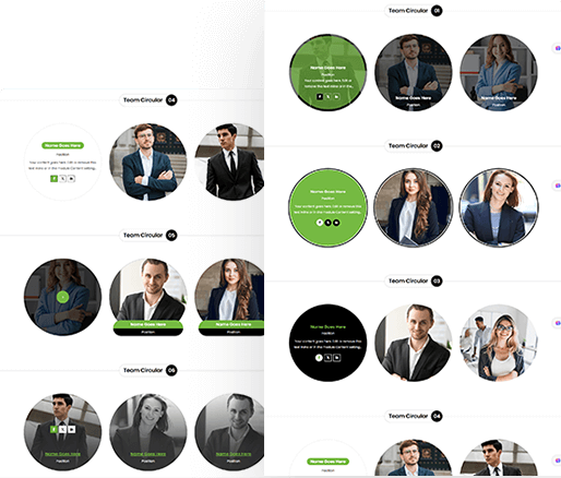 Divi Team Circular Design Layouts