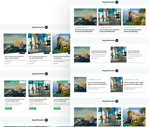 Divi Blog Grid Section 11 To 20