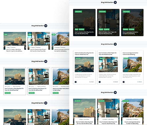 Divi Blog Grid Section 21 To 30