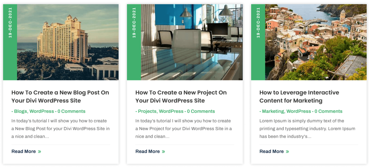 Divi Blog Module Grid Layout Pack | Divi Layouts Demos
