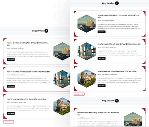 Divi Blog List View Layout 1