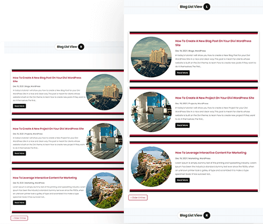 Divi Blog List View Layout 10